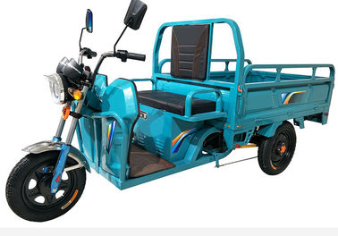Blue Three Wheel Cargo Xe máy / Hàng hóa Trung Quốc Trike 800W Power 60V