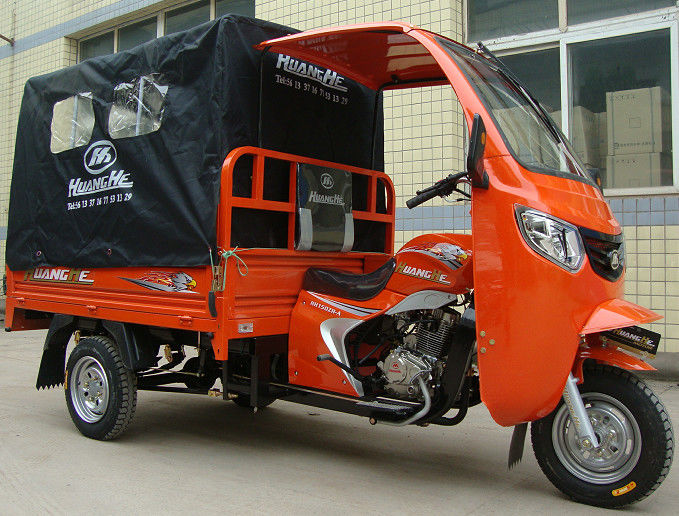 Xăng Cabin 150CC Cargo Motor Tricycle với Front và Rear Cover cho người lớn