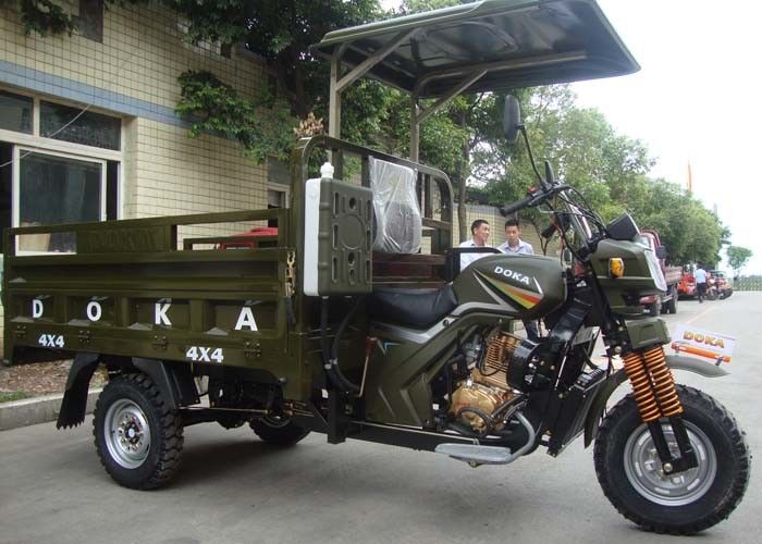 Trục truyền động Cơ giới Xe máy chở hàng 3 bánh có khung thép và trục xe